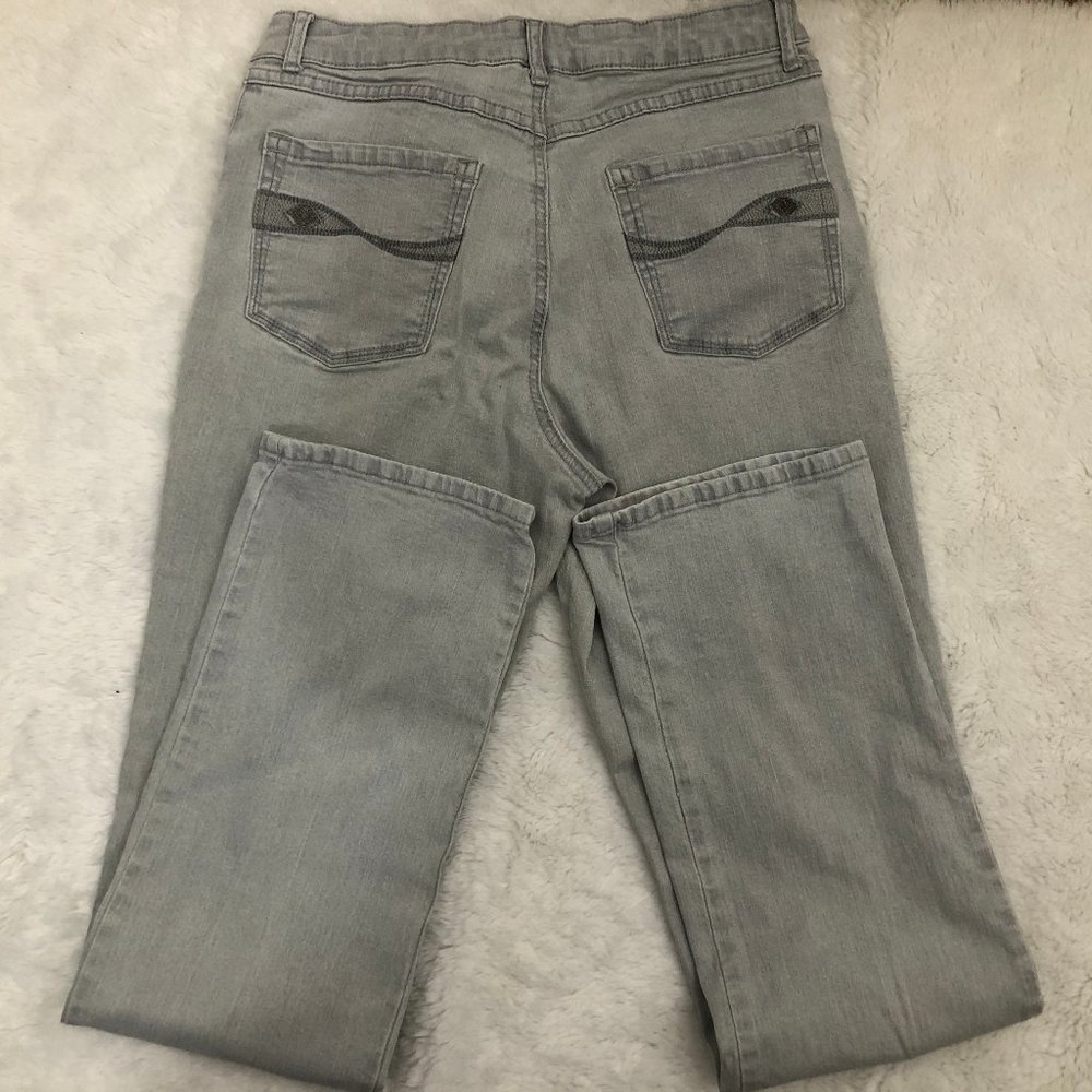 Womens Grey French Dressing Jeans. Size 10
